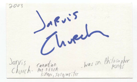 Gerald Eaton - Jarvis Church Signed 3x5 Index Card Autographed Signature Singer