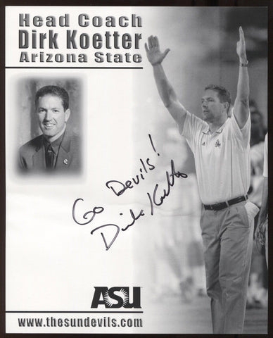 Dirk Koetter Signed 8x10 Photo College NCAA Football Coach Autographed 