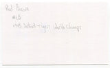 Red Borom Signed 3x5 Index Card Autographed Baseball Detroit Tigers
