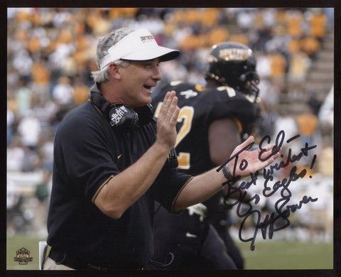 Jeff Bower Signed 8x10 Photo College NCAA Football Coach Autographed