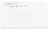 Albert "Al" Brancato Signed 3x5 Index Card Autographed Philadelphia Athletics