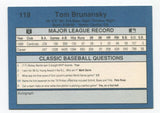 1990 Classic Tom Brunansky Signed Card Baseball Autographed #119