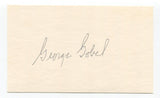 George Gobel Signed 3x5 Index Card Autographed Actor Comedian