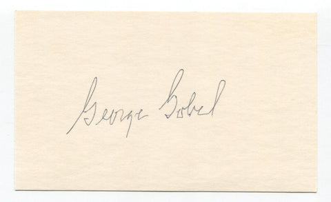 George Gobel Signed 3x5 Index Card Autographed Actor Comedian