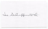 Joe Schaffernoth Signed 3x5 Index Card Autographed MLB Baseball Chicago Cubs