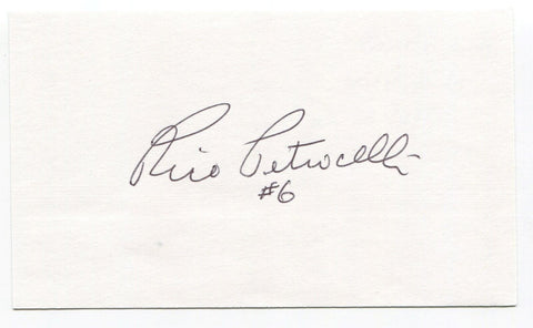 Rico Petrocelli Signed 3x5 Index Card Autographed MLB Baseball Boston Red Sox