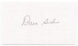 Dave Sisler Signed 3x5 Index Card Autographed MLB Baseball Boston Red Sox