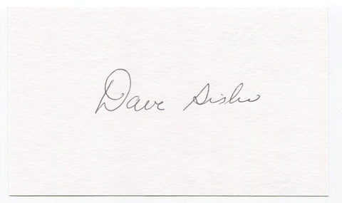 Dave Sisler Signed 3x5 Index Card Autographed MLB Baseball Boston Red Sox