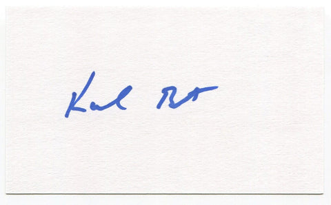 Karl Best Signed 3x5 Index Card Autographed Signature Seattle Mariners Baseball