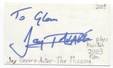 Jay Tavare Signed 3x5 Index Card Autographed Signature Actor Street Fighter