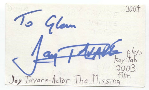 Jay Tavare Signed 3x5 Index Card Autographed Signature Actor Street Fighter