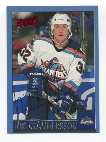 1996 Topps Niklas Anderson Signed Card Hockey NHL Autograph AUTO #126