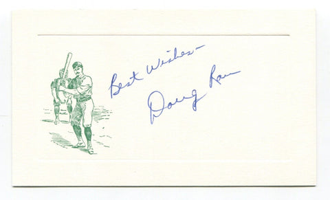 Doug Rau Signed Card Autograph Baseball MLB Roger Harris Collection