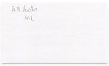 Bill Austin Signed 3x5 Index Card Autographed Signature New York Giants NFL