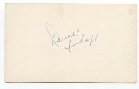 Darrall Imhoff Signed 3x5 Index Card Autographed Signature ABA NBA Basketball