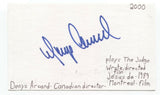 Denys Arcand Signed 3x5 Index Card Autograph Signature Director