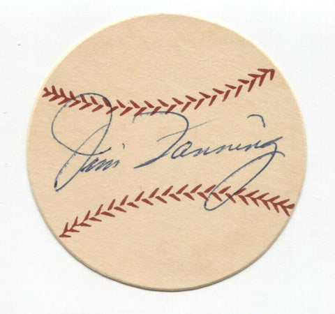 Jim Fanning Signed Paper Baseball Autographed Signature Chicago Cubs