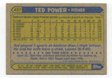 1987 Topps Ted Power Signed Baseball Card RC Autographed AUTO #437