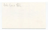 Bob Gain Signed 3x5 Index Card Autographed NFL Football Cleveland Browns