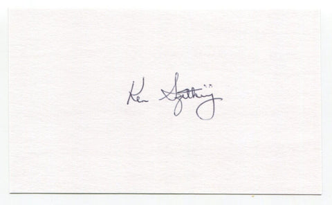 Ken Szotkiewicz Signed 3x5 Index Card Autographed Football NFL Detroit Tigers