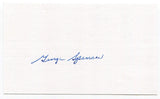 George Spencer Signed 3x5 Index Card Autographed Baseball New York Giants