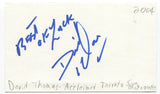 Dave Thomas Signed 3x5 Index Card Autographed Canadian Toronto Sun Photographer