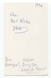 Dev Benegal Signed 3x5 Index Card Autographed Signature Director