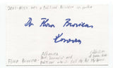 Flora Brovina Signed 3x5 Index Card Autographed Signature Poet Writer Activist