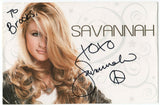 Savannah Outen Signed Promo Photo Autographed Signature Singer Vocalist