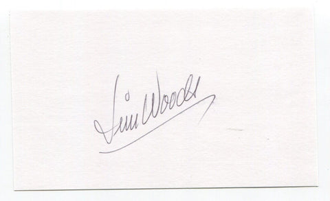 Jim Woods Signed 3x5 Index Card Autograph Baseball MLB Phillies and Sportscaster