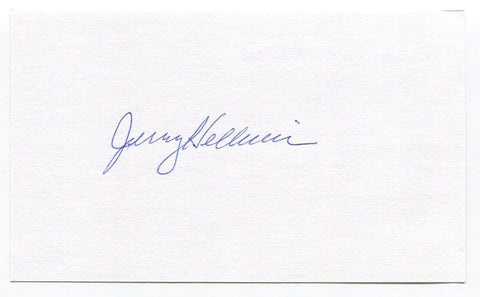 Jerry Helluin Signed 3x5 Index Card Autographed NFL Football Green Bay Packers