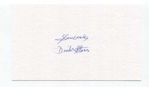 Dick Starr Signed 3x5 Index Card Autographed MLB Baseball New York Yankees