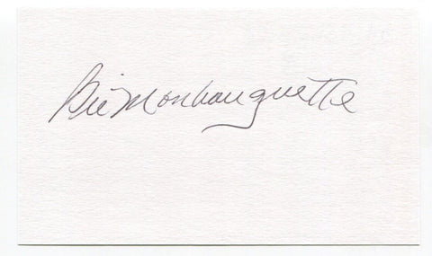 Bill Monbouquette Signed 3x5 Index Card Autographed MLB Baseball Boston Red Sox