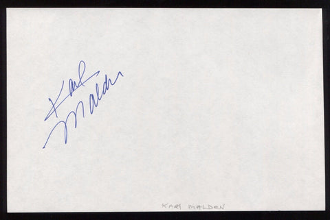 Karl Malden Signed HUGE 8x5 Inch Page Autographed Actor Signature