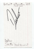 Dallas Smith Signed 3x5 Index Card Autographed Signature Default