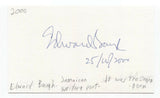 Edward Baugh Signed 3x5 Index Card Autographed Signature Author Writer Poet