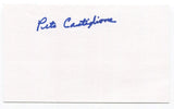 Pete Castiglione Signed 3x5 Index Card Autographed 1947 Pittsburgh Pirates MLB