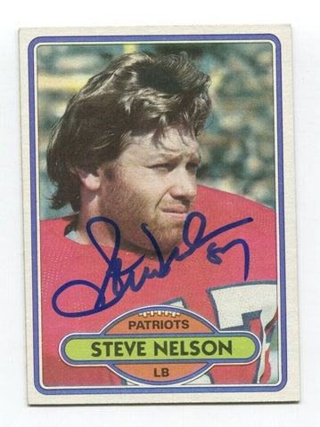 1980 Steve Nelson Signed Card Football Autograph NFL AUTO #452