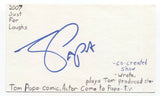 Tom Papa Signed 3x5 Index Card Autographed Signature Actor Comedian