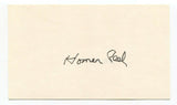 Homer Peel Signed 3x5 Index Card Autographed Baseball 1933 New York Giants