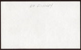 Ed Finney Signed Index Card 3x5 NEGRO LEAGUE Autographed Very Scarce Auto