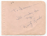 Dolores Harper and Rusty Roads Signed Album Page Autographed Actor Dancer