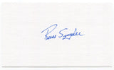 Russell Snyder Signed 3x5 Index Card Autographed MLB Kansas City Athletics