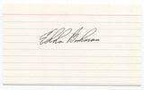 Eddie Bockman Signed 3x5 Index Card Autographed New York Yankees Debut 1946 MLB