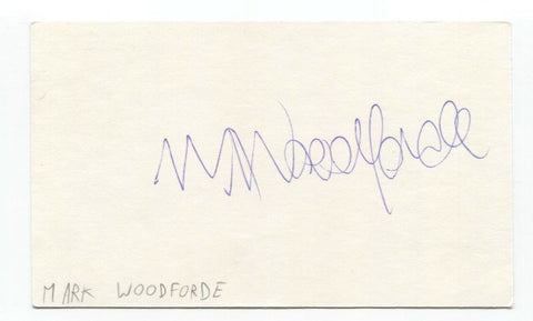 Mark Woodforde Signed 3x5 Index Card Autographed Tennis Signature