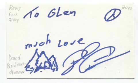 Revis - David Piribauer Signed 3x5 Index Card Autographed Signature Band