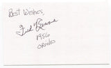 Fred Besana Signed 3x5 Index Card Autographed Baltimore Orioles Debut 1956 MLB