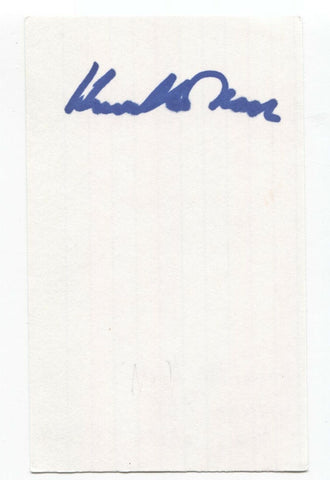 Knowlton Nash Signed 3x5 Index Card Autographed Signature Journalist Anchor