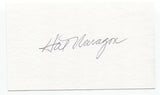 Hal Naragon Signed 3x5 Index Card Baseball Autographed Signature