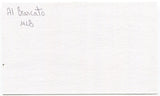 Albert "Al" Brancato Signed 3x5 Index Card Autographed Philadelphia Athletics